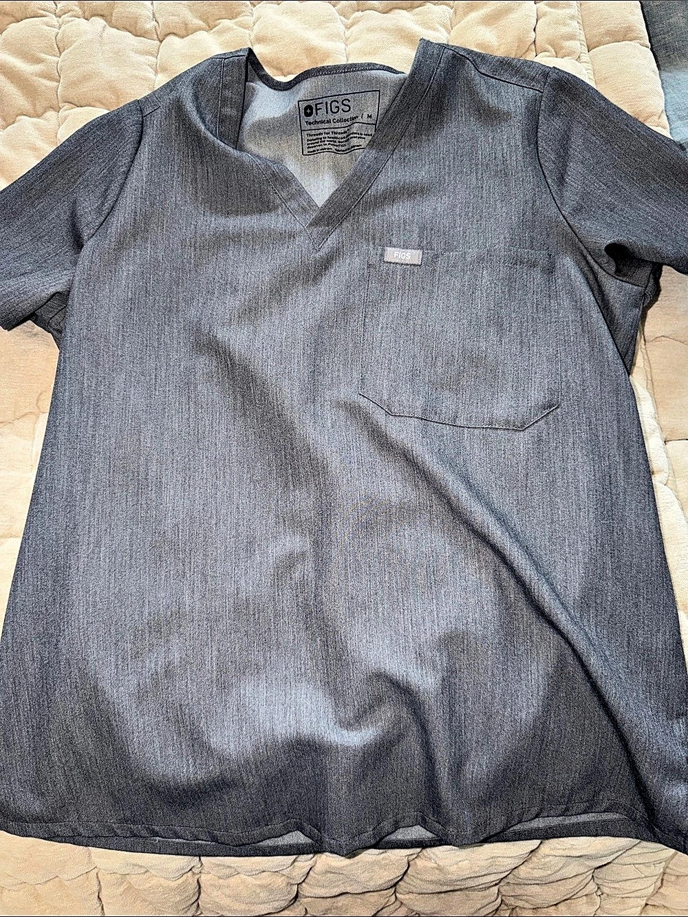 FIGS graphite Catarina one pocket scrub top